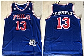 76ers 13 Wilt Chamberlain Blue Hardwood Classics Mesh Jersey,baseball caps,new era cap wholesale,wholesale hats
